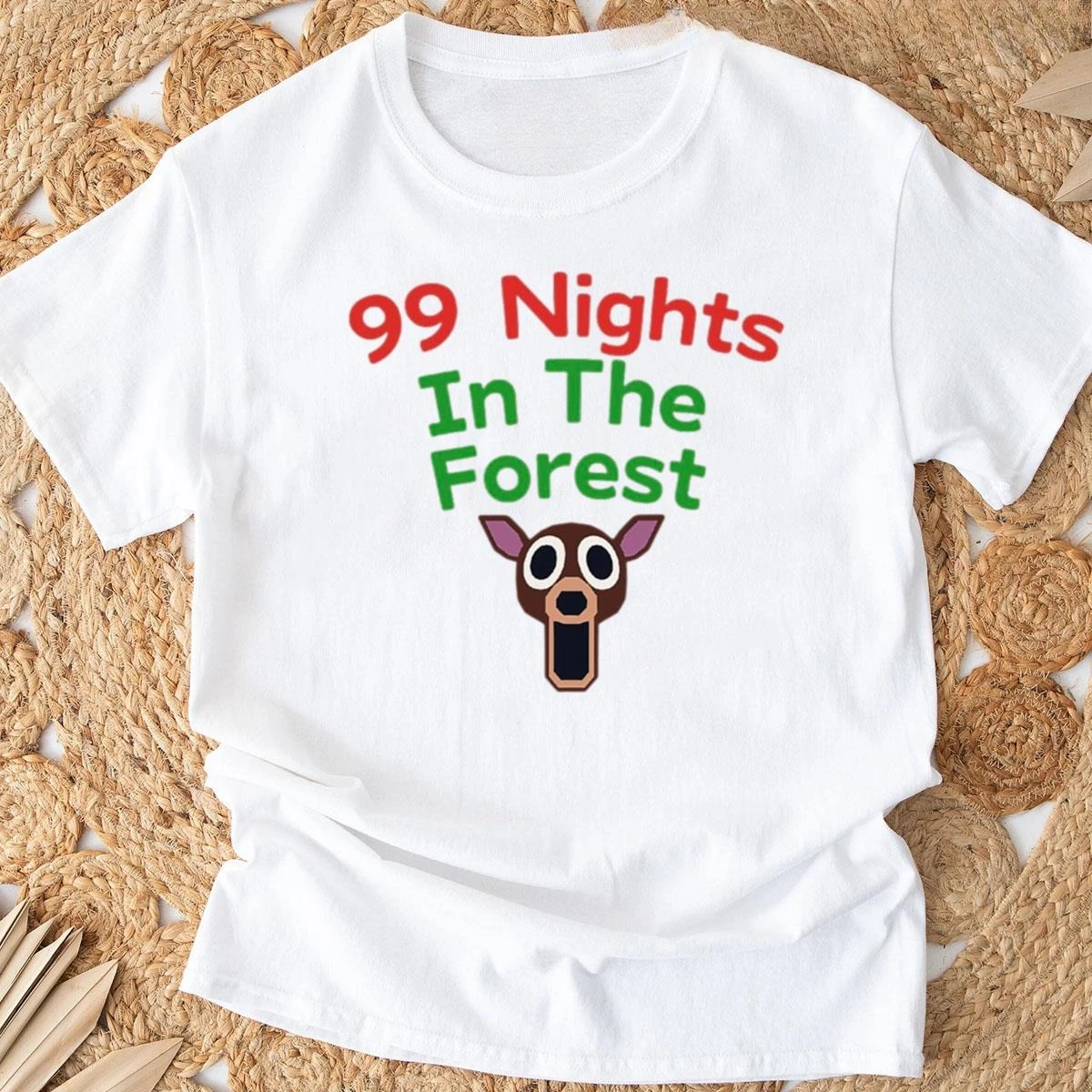 99 Nights In The Forest Halloween T-Shirt Beach  T Shirts For Men Harajuku Design Tee Shirt Short Sleeves Fun Clothing