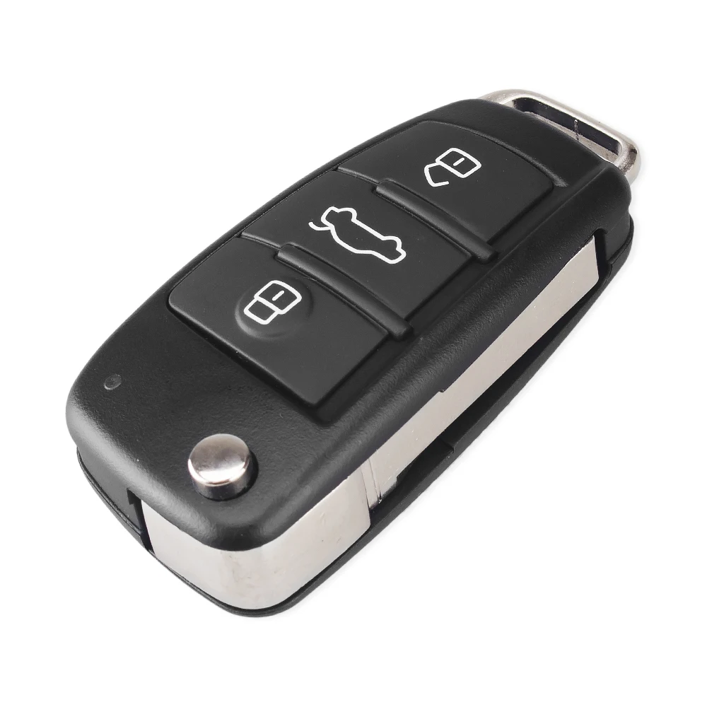 KEYYOU 3 Buttons Flip Car Key Remote Folding Key Cover Shell Fob Case Key For Audi A2 A3 A4 A6 A6L A8 S5 Q7 TT