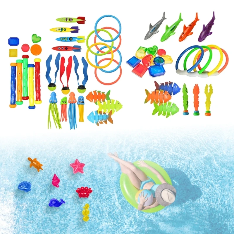 Pool Diving Toy 26/30pcs Kids Swimming Pool Dive Toy for Toddlers Adults Family