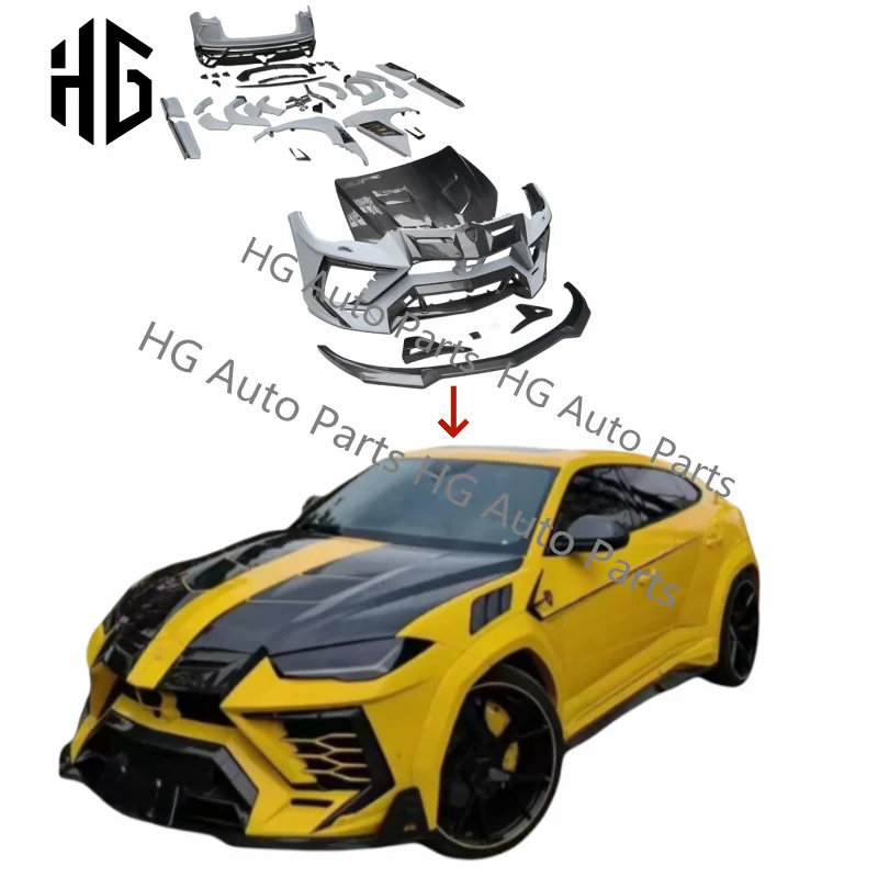 For Lambor Urus Half Carbon Fiber MSY Style Rear Spoiler Auto Part For URUS Msy Wide Car Fenders Body Kits