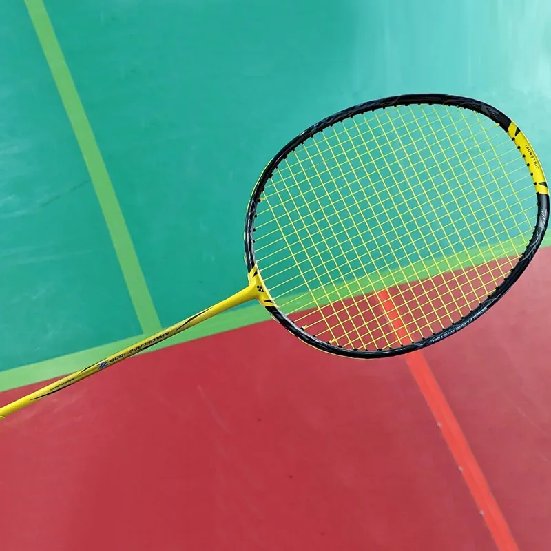 Yonex raquete de badminton yy ultra-leve fibra de carbono flash nanoflare 1000z tipo de velocidade amarela balanço aumentado profissional