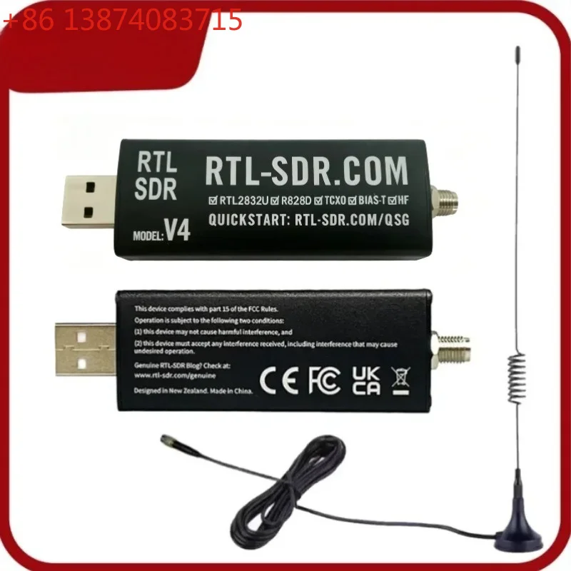 HTOOL SDR V4 Software Defined Radio Receiver RTL-SDR V4 RTL2832U 1PPM TCXO HF BiasT SMA Software Defined Radio + Antenna