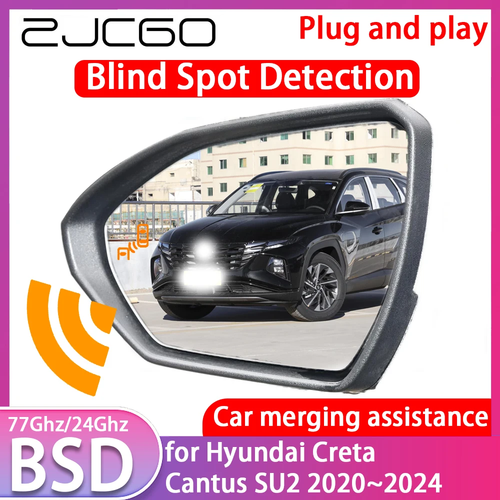 ZJCGO for Hyundai Creta Cantus SU2 2020~2024 Blind Spot Detection Car BSD BSA BSM System Driving Warning Radar Alert Mirror