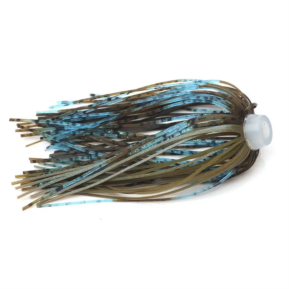 DIY 88 Strands Silicone Skirts Elastic Soft Umbrella Sensation Skirts 64mm Bass Jigs Buzzbaits Spinner Sea Fishing