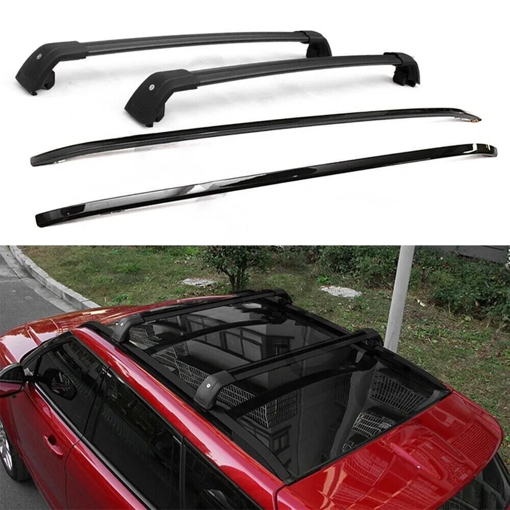 

4PCS Roof Rail Racks Cross Bars Fits For Land Rover Evoque L538 2012-2018 Luggage Carrier Silver Aluminium