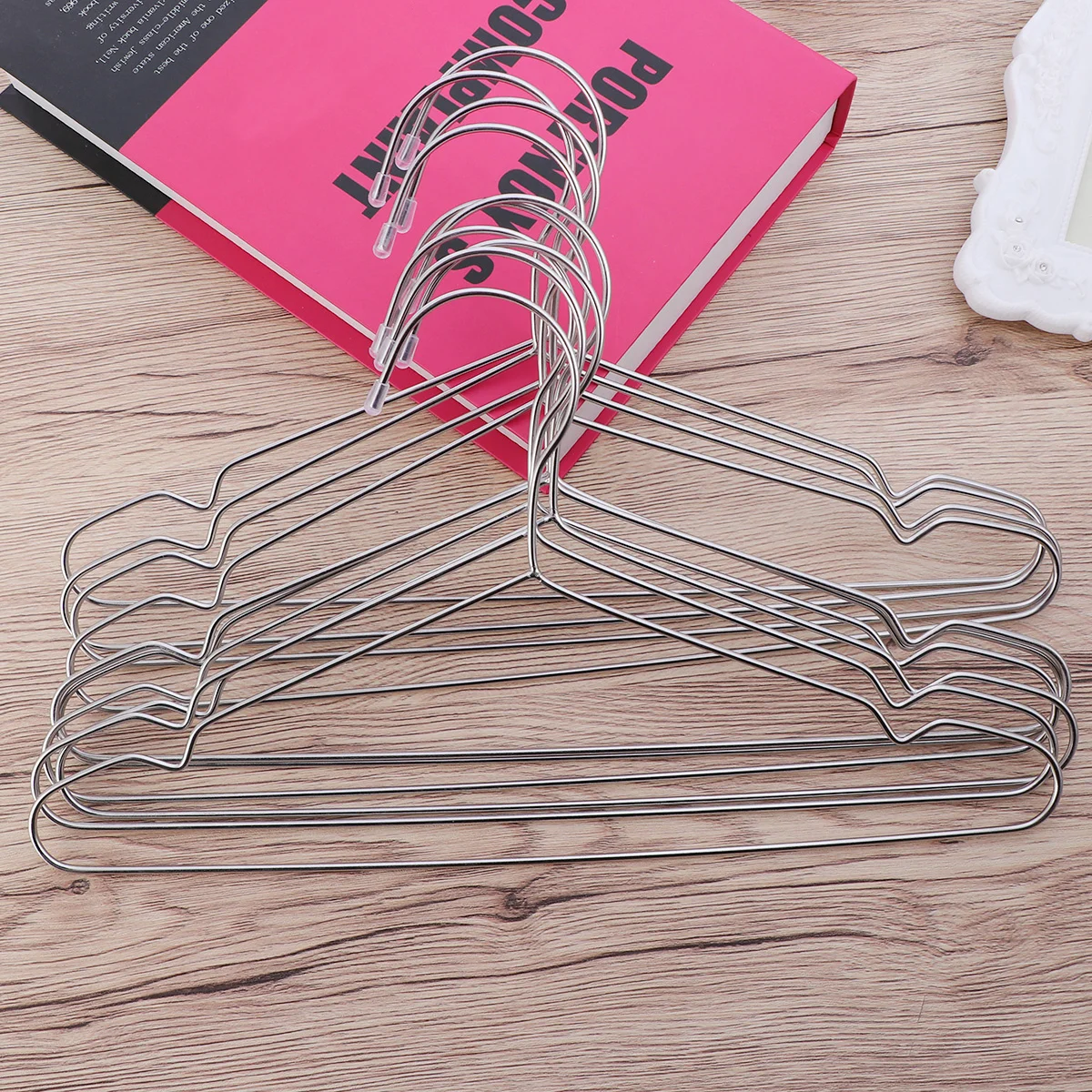 

10Pcs Heavy Duty Stainless Steel Hangers No Edge Design Smooth Finish for Shirts Coats Sweaters Skirts Non-Slip Metal Clothes