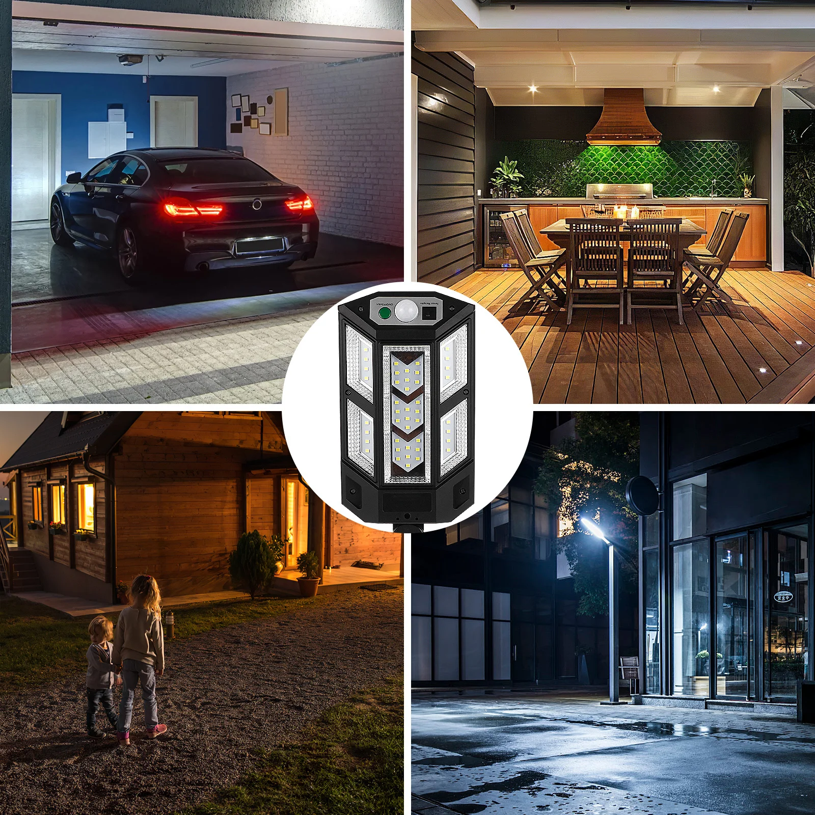 Lámpara Solar de 43 LED con brillo gran angular, luz exterior con Control remoto para jardín, césped, entrada, farola LED Solar