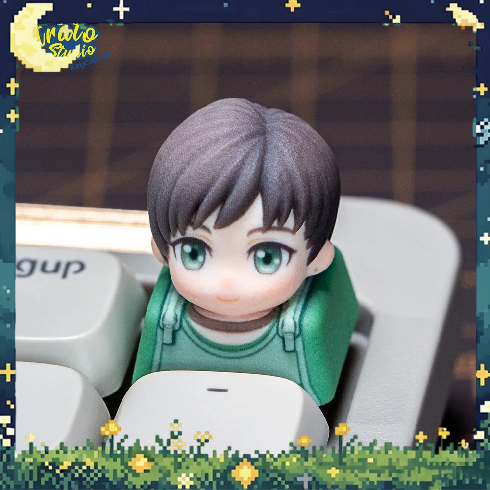 Resident Evil Character Keycap 1 Piece Sculpted Chibi Design Decorative Replacement Key for Mechanical Keyboard