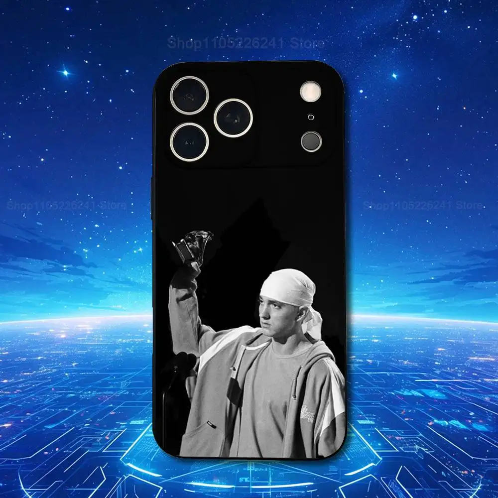 Singer E-Eminem-ES Cool لهاتف iPhone 13,16,11,14,17,12,15,Plus,Pro Max,XS,X,XR,SE,Mini,8,7,Phone Case Soft Silicone Black #2