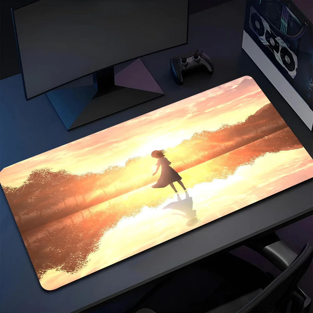 Anime S-Sunset Mousepad Non-slip Suitable For Office Computers Laptops E-sports Game Desk Mats XXL Keyboard