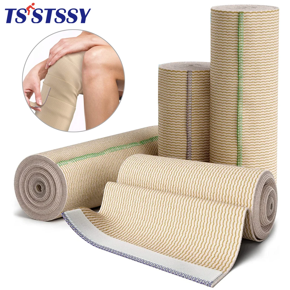 

1 Roll Elastic Bandage Wrap Premium Self-Closing Compression Bandage for Wrist, Calf, Ankle, Foot Sprains,Sport Injuries