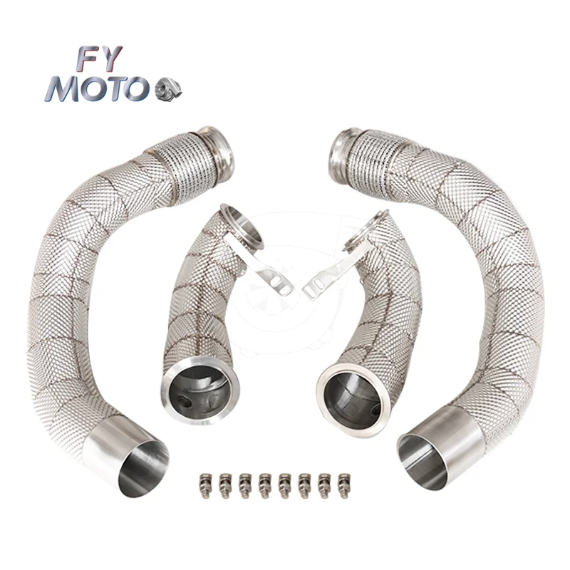 

Выпускной коллектор (даунпайп) для BMW S63 4.4T 20-21 F95 F96 X5M X6M с теплозащитным экраном