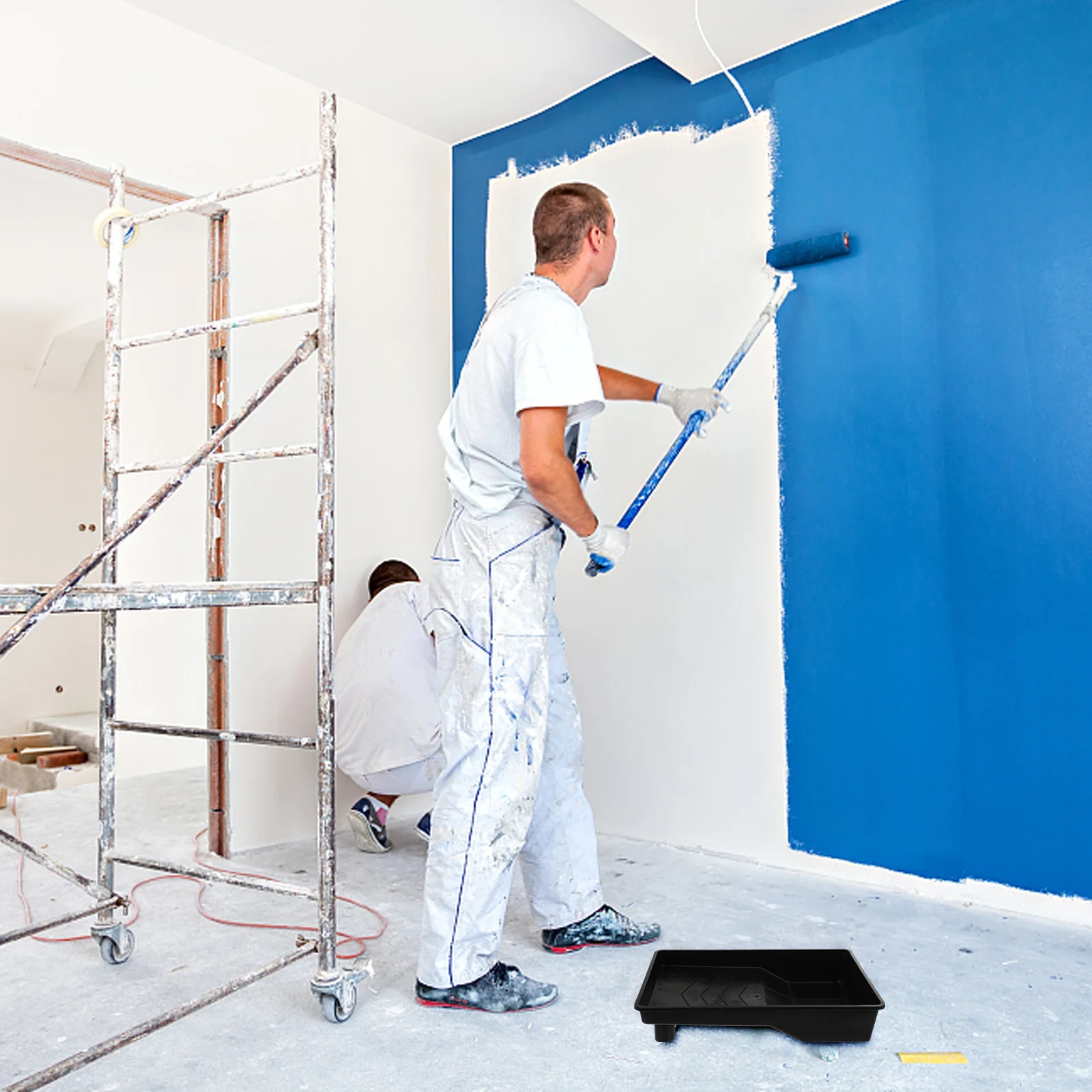 3 قطع من صواني خلط الألوان البلاستيكية القابلة للتكديس، تصميم موفر للمساحة لصواني طلاء زيت الغواش الأكريليك