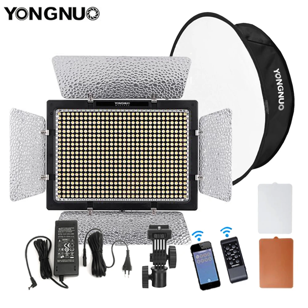 

Yongnuo YN900 3200-5500K Bi-color / 5500K White APP Remote Control Softbox CRI95+ 54W 7200LM 900 LED Fill Video Light Panel