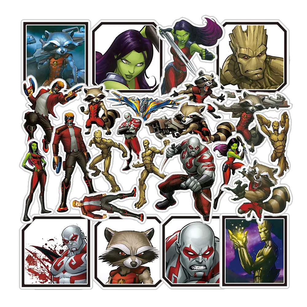 10/25PCS Guardians of the Galaxy Marvel Stickers Graffiti Toy DIY Waterproof Suitcase Motorcycle Laptop Fridge Car Kid Cool Gift