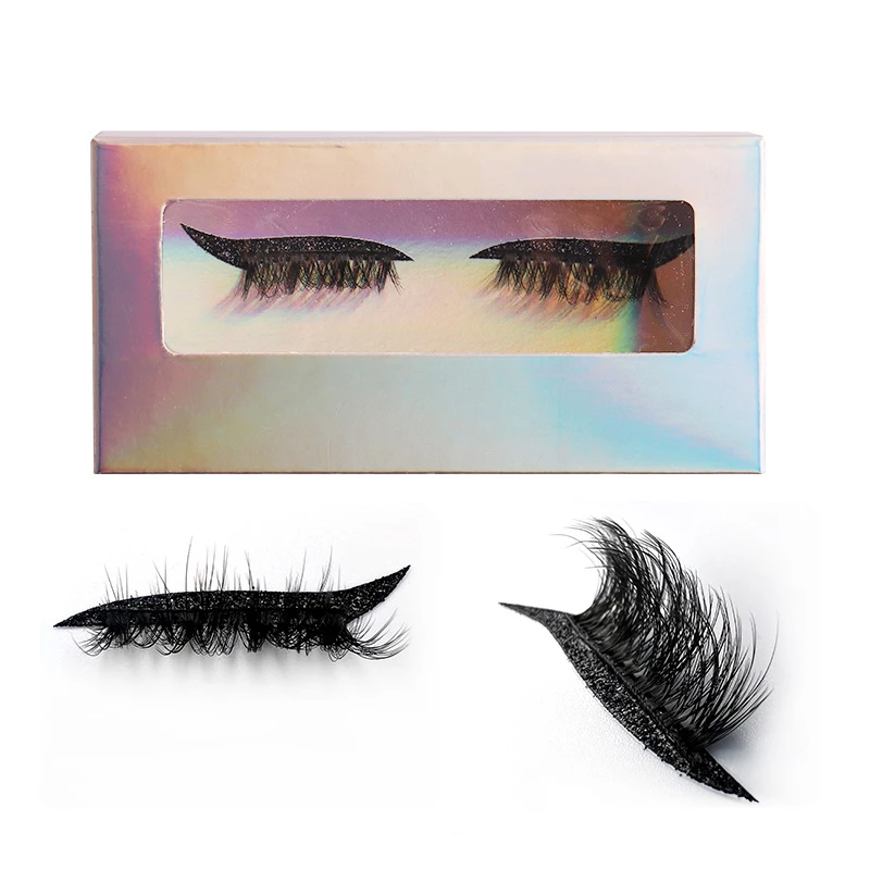 

Eye Shadow Eyelashes Color Eye Shadow False Eyelashes Makeup 3D Extension Self-adhesive False Eyelashes Individual Thick