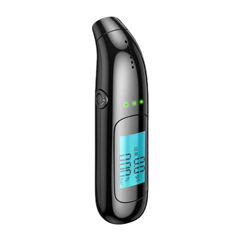 Handheld High Accuracy Breath Alcoholicity Detector Testing With Backlit LCD Indication Screen For Safe Driving