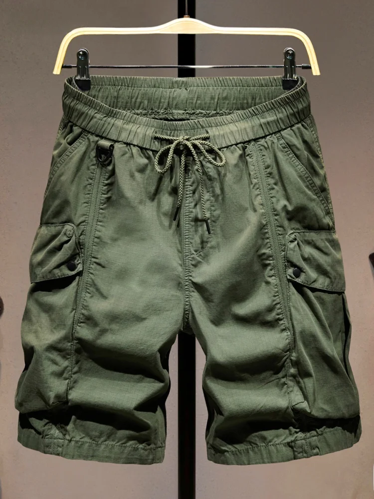 

Мужские летние тонкие брюки свободного кроя из чистого хлопка, удобные, больших размеров, модные, повседневные, длиной до колена