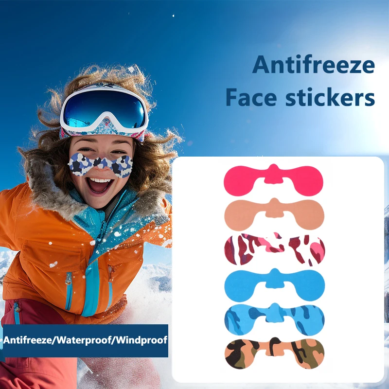 Autocollant de visage antigel pour sports de plein air, skate de ski d'hiver, équipement de protection facial coupe-vent, bande de protection UV de kinésiologie