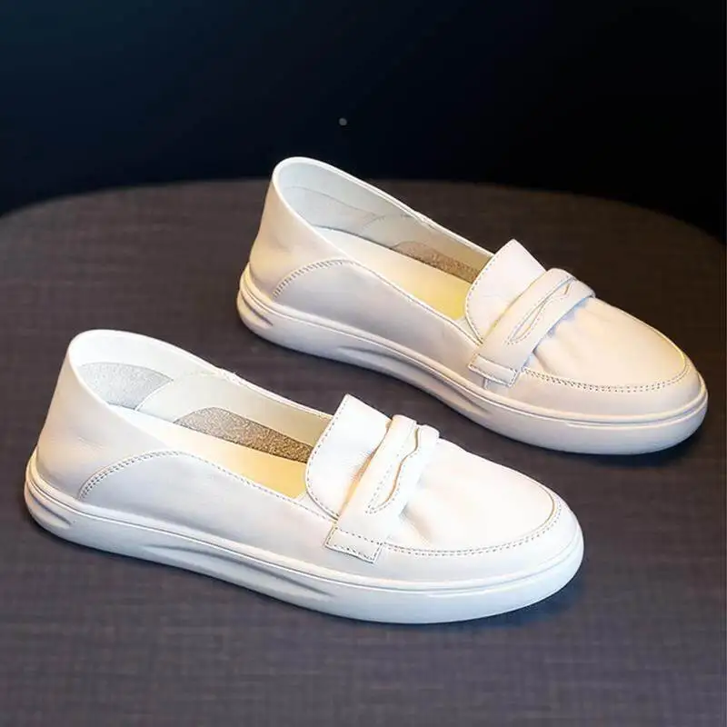 

Women's Nurse Shoes Soft Bottom Breathable Comfortable Flat Summer Thin Casual Loafers Slip-On round Toe Warmth Winter