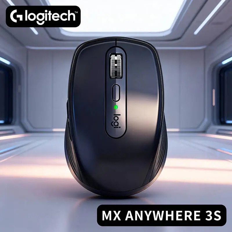 Logitech MX Anywhere 3S Productivity Mouse - 8000 DPI Glass Tracking, MagSpeed Hyper-Scroll, USB-C Fast Charge, Multi-Device