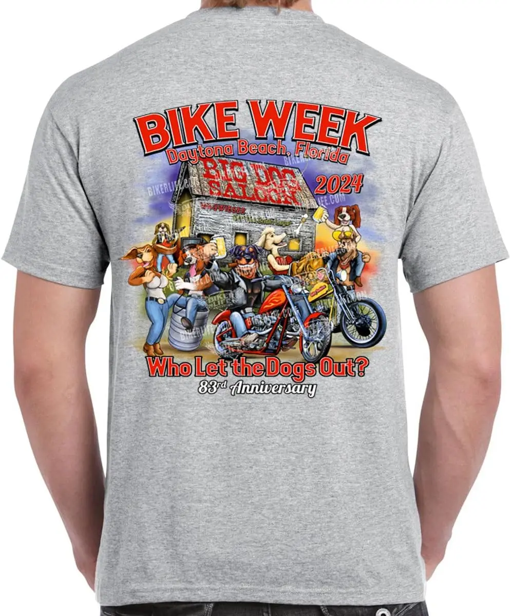 2024 Bike Week Daytona Beach Who Let The Dogs Out T-Shirt