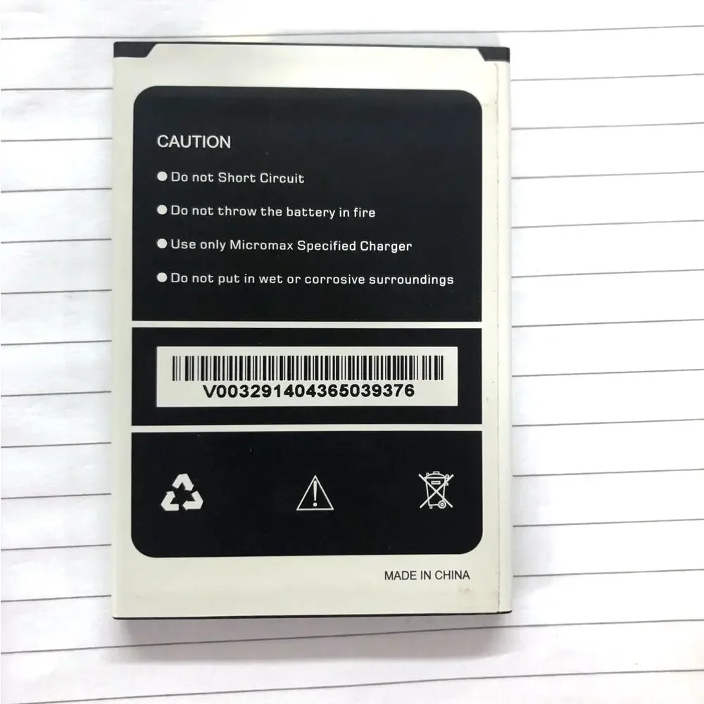 Battery 4000mAh 3.8V 15.2wh Rechargeable Li-ion phone battery For Micromax Cell phone batterie