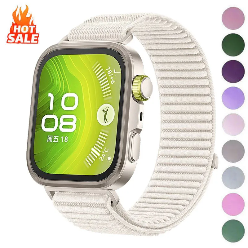 Official Nylon Braided Loop Strap for Huawei Watch Fit 4 3 Sport Breathable Bracelet for Huawei Watch Fit 4 Pro Wristband Correa