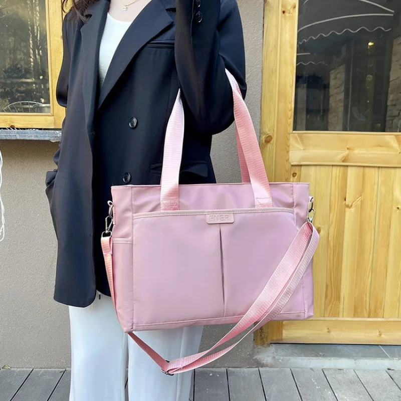 

Women Waterproof Nylon Backpack Small Lightweight Bag Fashion Solid Color Outdoor Travel Commute Shoulder Bag