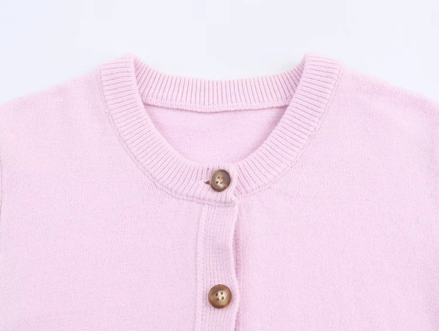 2025 New Solid-Color Knit Cardigan Comfortable Casual Long-Sleeve Sweater Jacket Basic Single-Button Short-Length Cardigan