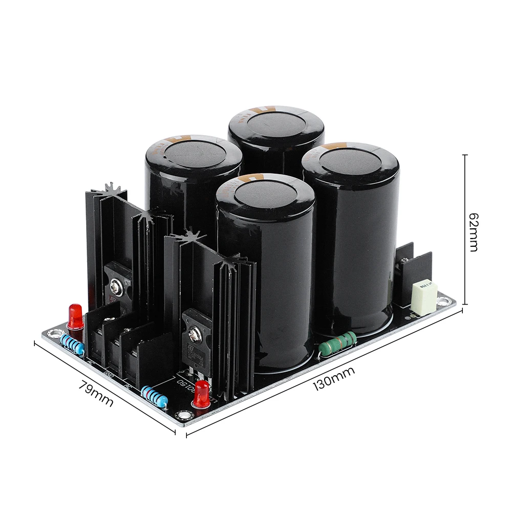120A Rectifier Filter Power Supply 63V 15000UF for Speaker Amplifier Schottky Filter Board 4 Capacitor Home Thea