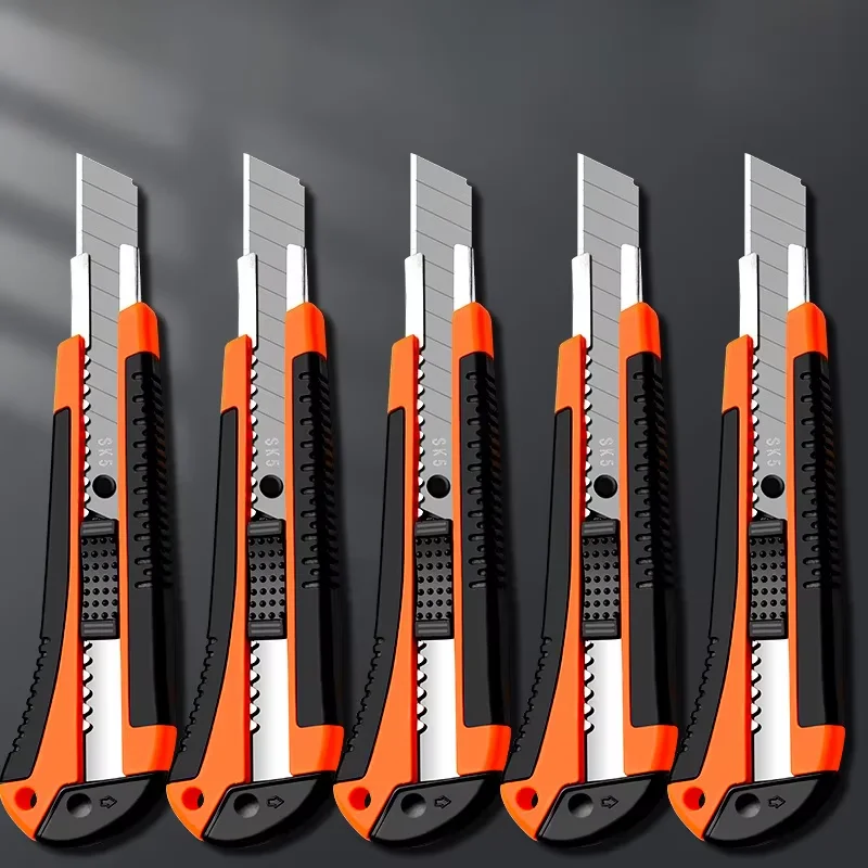 المهنية الفولاذ المقاوم للصدأ سكّين متعدّد الاستخدامات كبير خلفية القاطع حاد دائم الة قطع الورق شفرة سميكة فتاحة الصناديق السريعة #6
