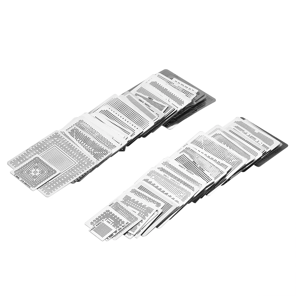 ZK20 130 stks BGA Universele Reballing Rework Netto stencils Stalen sjabloon Mesh Direct Warmte Set Kit