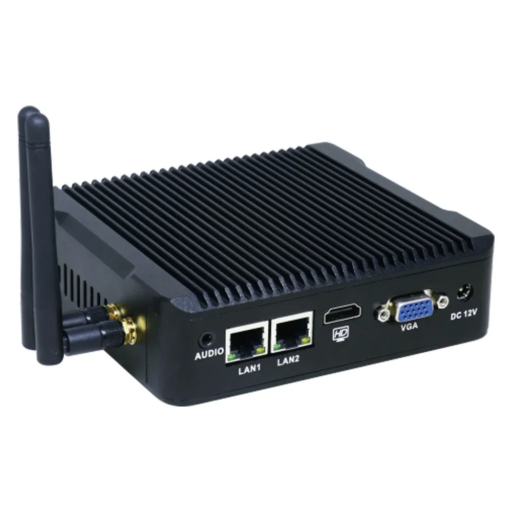 Celeron J1900 quad-core low-power fanless industrial control machine 2 serial ports dual network industrial mini host computer