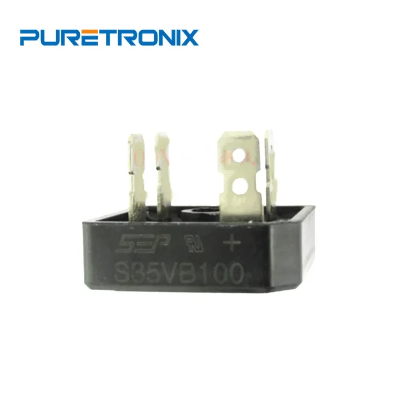 Однофазный мостовый выпрямитель S15VB100 S35VB100 S25VB100 S50VB100, Высокопрочное пассивированное стекло