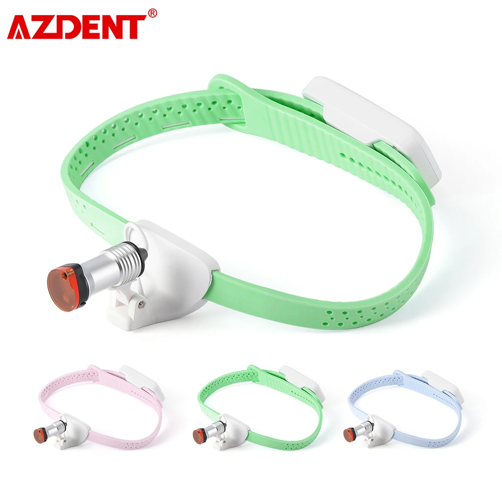 

AZDENT Dental Laboratory Headlamp 5W LED Cordless Super Bright Lightweight LED High Brightness Head-Mounted Dental Headlamps
