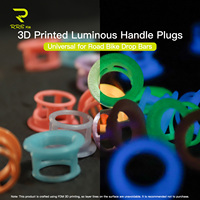RRSKIT Road Bike Drop Handlebar Luminous End Plug 3D Printed Noctilucent Road Bike Drop Bars Universal Ultra-light Handle Plugs