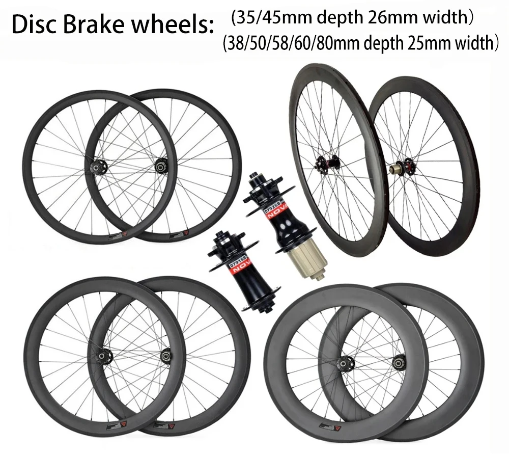 Высококачественные легкие карбоновые колеса с дисковым тормозом! Прочные 35 38 45 50 58 60 80 мм трубчатые клинчерные бескамерные комплекты для велокросса