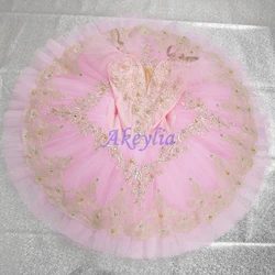 Akeylia ballet TUTU sleeping beauty pink Classical Dance stage performance  Costume Ballet Tutu adult pancake 7 kayers BLST20107