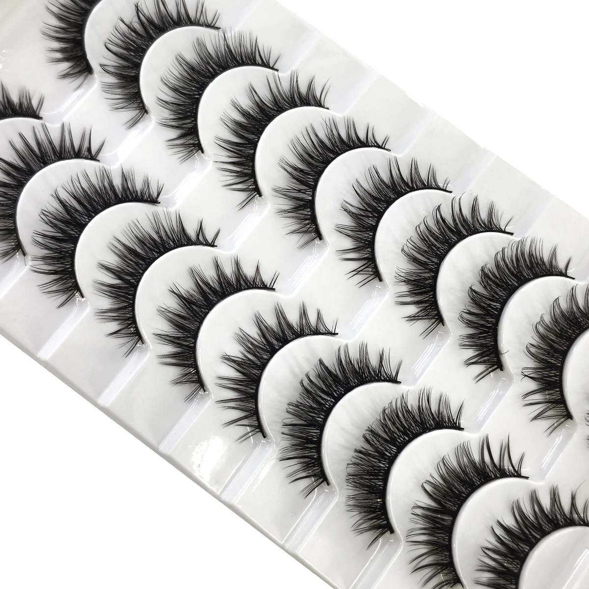 10 Paar Mix-Wimpern aus Nerz, flauschig, dramatisch, falsche Wimpern, natürlich, lang, künstlicher Nerz, dünne, künstliche Wimpern, sieht aus wie Verlängerung XH01 – Detail 34