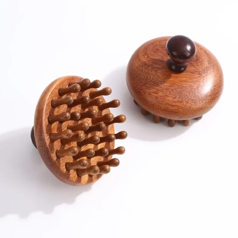 Multi-Functional Head Meridian Comb Wooden Therapy Massage Comb Scalp Massager Natural Sandalwood Hair Brush Body Massage Tool