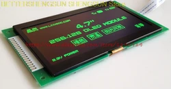 New original   4.7 inch 256X128 dot matrix green 3.3V OLED module wide temperature and low power OLED large screen