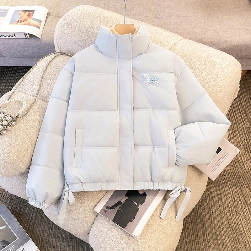 

Fashionable Casual Cotton Jacket Solid Colour Versatile Jackets 2025 Winter Stand Collar Simple-style Commuter Outerwear