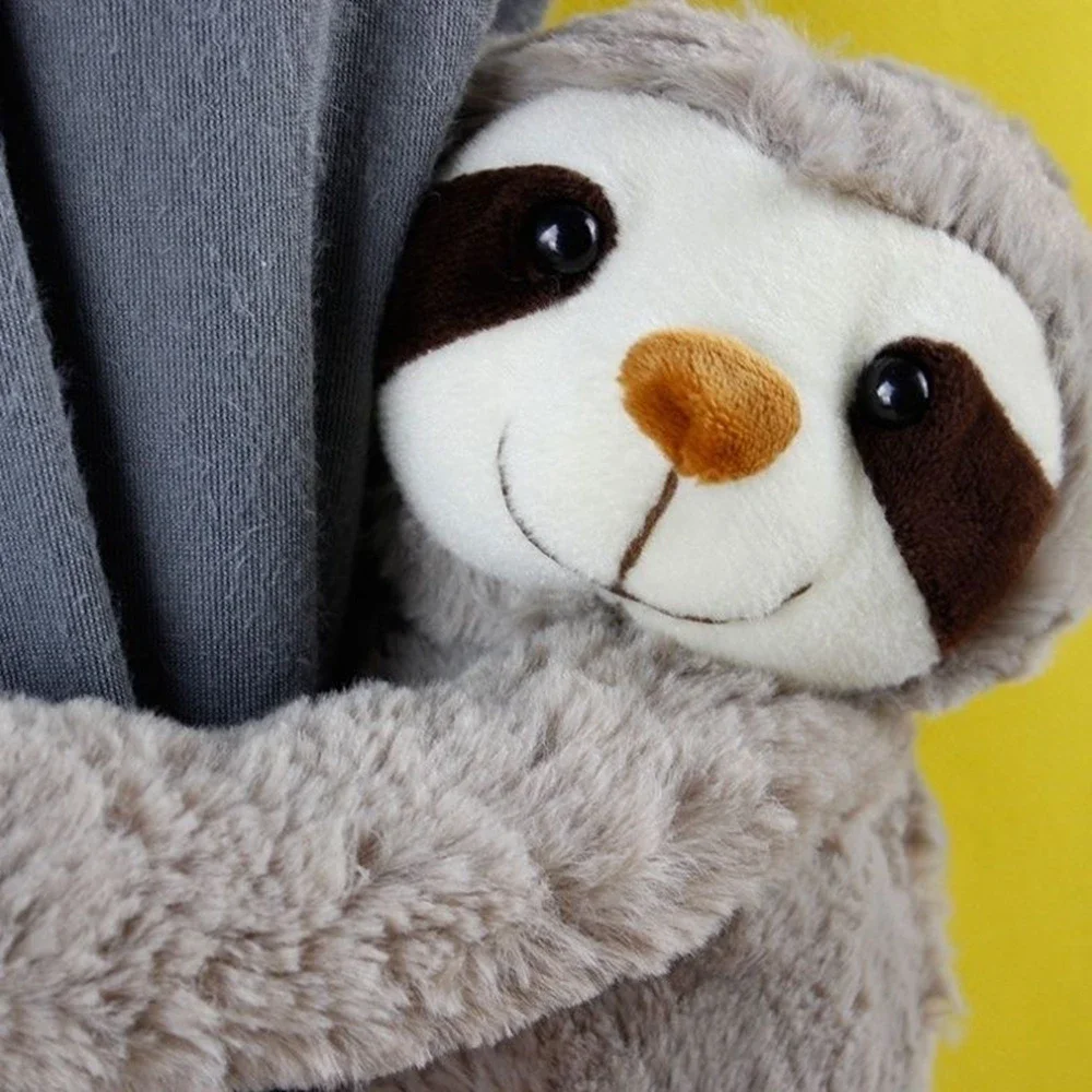 40cm Cute Animal Sloth Plush Doll Toy Soft Plush Doll Christmas Gift Curtain Buckle Cartoon Doll Forest Animal Action Figure