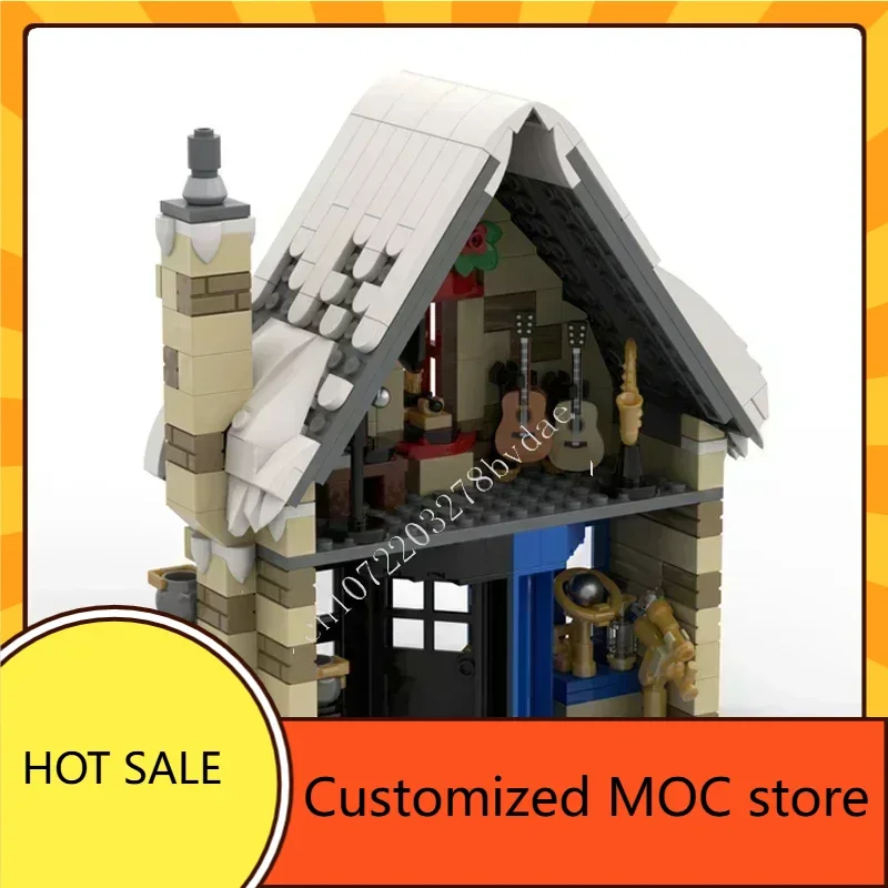 429 قطعة لغز Wiseacre وCredwen's و Dominic Maestro's MOC StreetView CityArchitecture Creative DIYAssembly للأطفال في عيد الميلاد