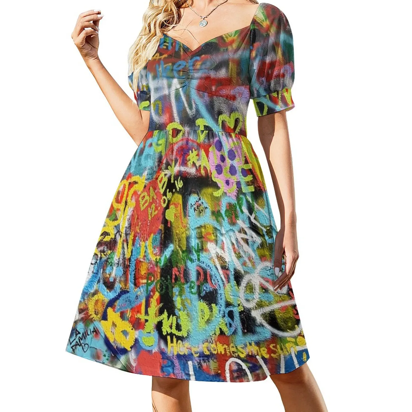 

Wall Art Graffiti Dress Women's skirt loose women's dress women's evening dresses