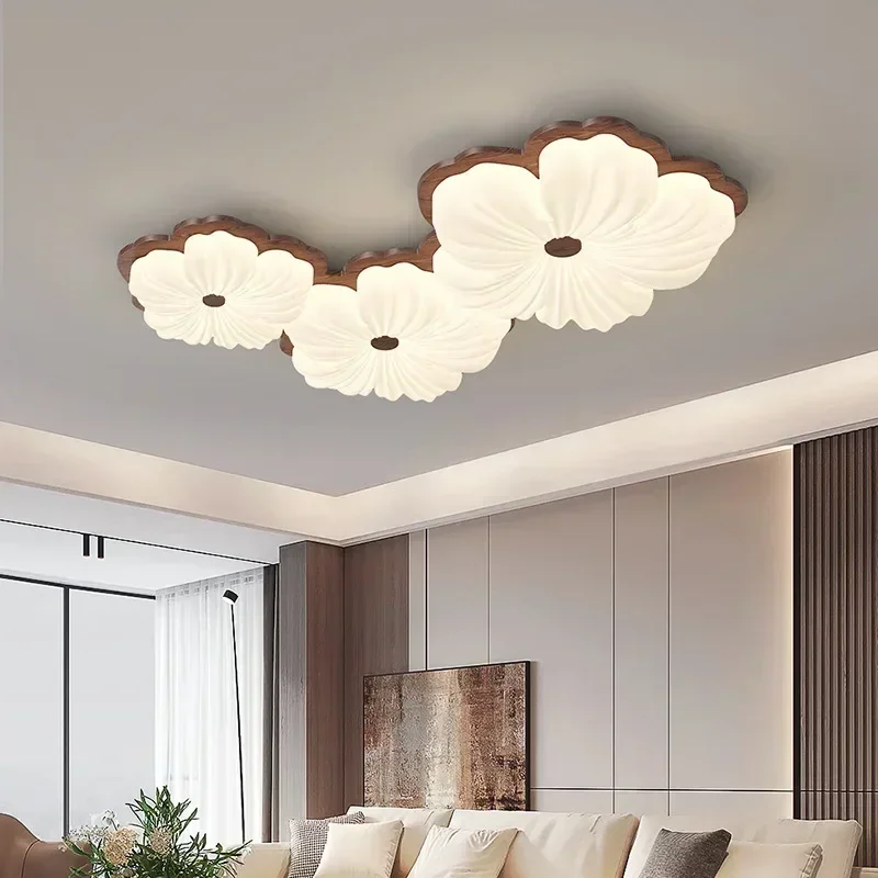 Modern Led Cream Ceiling Light for Bedroom Dining Table Children's Room Study Pendant Ceiling Lamp Indoor Lighting Fixture
