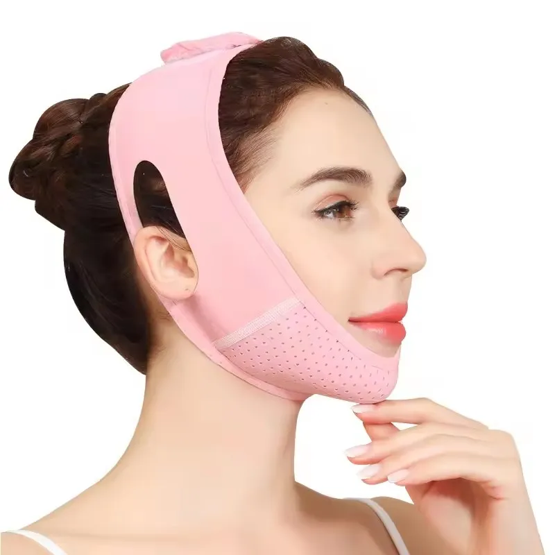 

Double Chin Reusable V Line Mask Facial Slimming Strap Reducer Chin Up Mask Face Lifting Belt V Shaped Slimming Face Mask