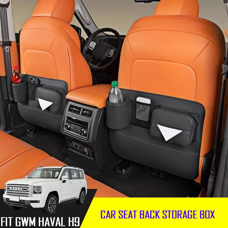 

Car Back Row Seat Multifunctional Anti-Kick Pad & Storage Box Fit for GWM Haval H9 2024 Automobile Interior Protection Component