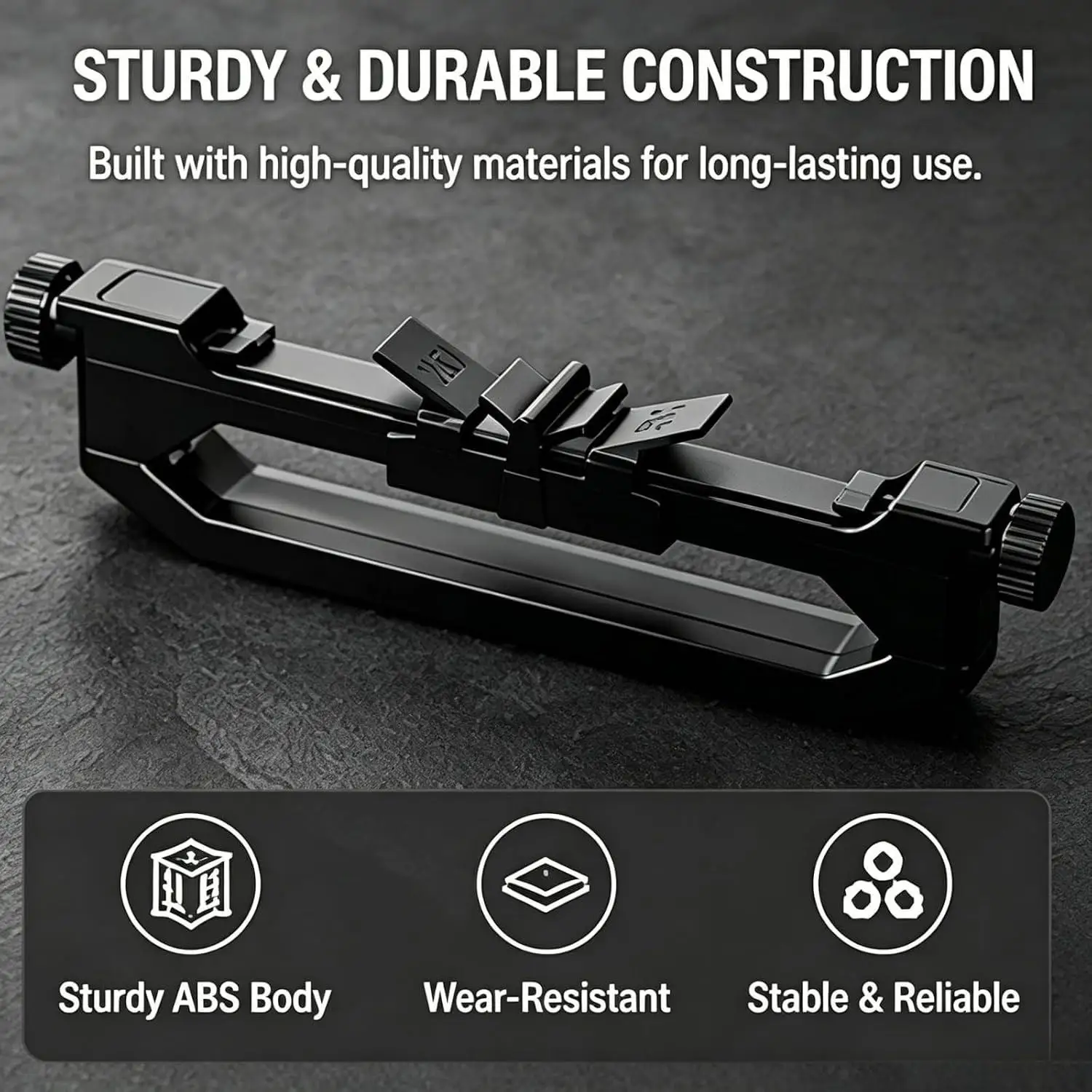 Angle‑Guided Handheld Knife Sharpener, 3‑Tier Angle Guide Dual‑Sided Whetstone Manual Sharpener for Kitchen & Outdoor